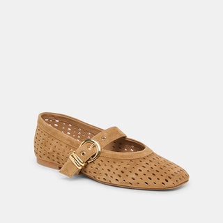 Mikel Ballet Flats, Perforated Suede