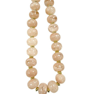 Marble Chunky Beaded Necklace - Taupe