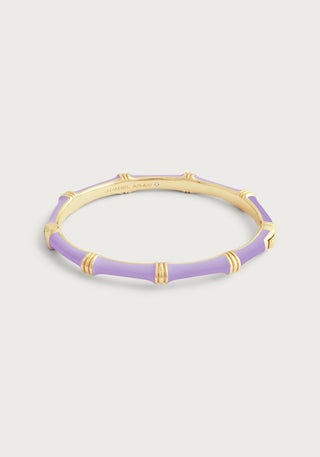Bamboo Enameled Hinged Bangle