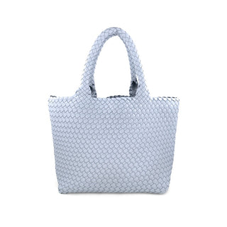 Woven Tote, Sky Blue