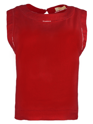 Joanne Sleeveless Top , Tomato