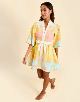 Carmen Mini Dress, Venetian Paisley