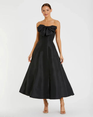 Strapless A-Line Statement Bow Dress