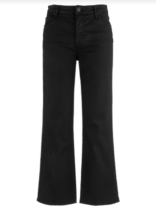 Kelsey H/R Ankle Flare Raw Hem, Black