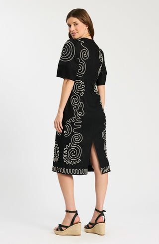 Posey Linen Embroidered Dress