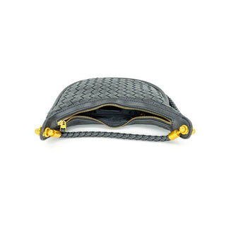 Mini Woven Hobo  - Black