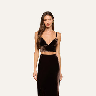 Aislin Bralette Top, Dark Java
