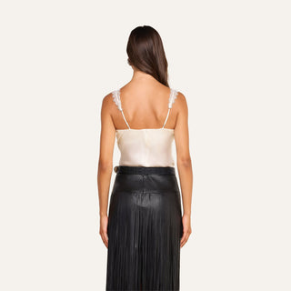 Soleia Lace Strap Cup Camisole, Ivory