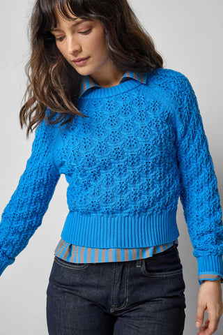 Easy Sleeve Raglan Sweater, Dutch Blue