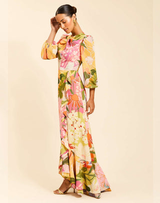 Ophelia Ruffle Gown, Primrose Midnight - 6