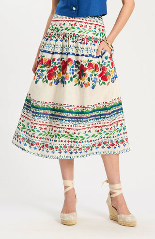 Cici Summer Soiree Skirt, Picnic Floral