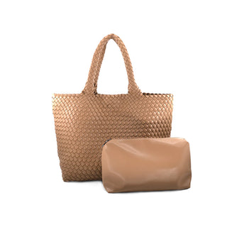 Woven Tote, Taupe