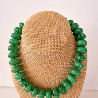 The Rory Rondelle Beaded Necklace - Emerald