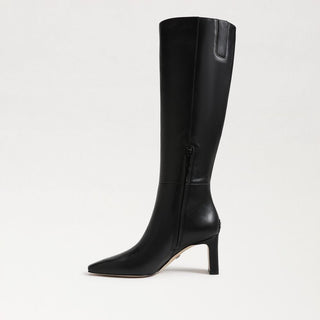 Sylvia Knee High Boot, Black Leather