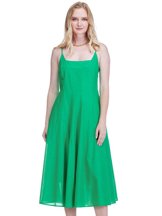 Fitted & Flared Sundress, Green