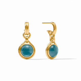 Solara Hoop & Charm Earring, Montana Blue