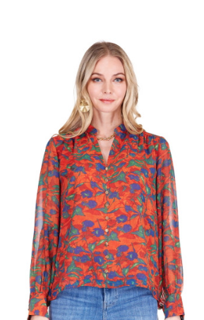 Front Split Top, Marigold