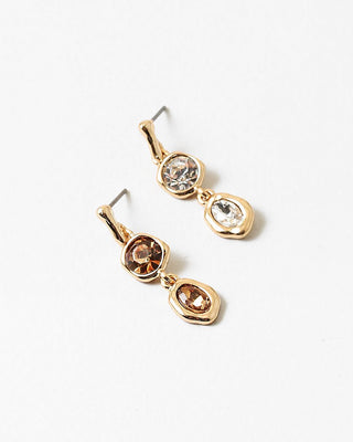 Clear Topaz Drop Earring