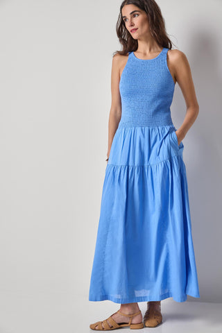 Striped Bodice Maxi Dress, Ultramarine