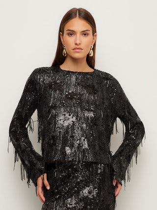 Danielle Sequin Top, Black