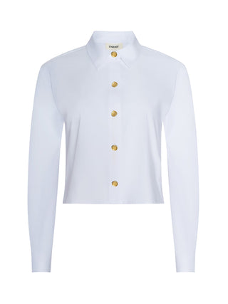 Cosette Crop Hi Lo Top, White