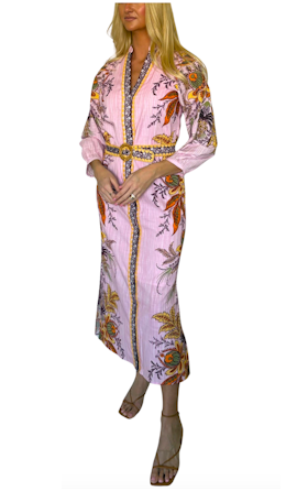 Riley Caftan, Blush Botanical