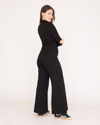 Ponte Knit Standard Wide Leg Pant