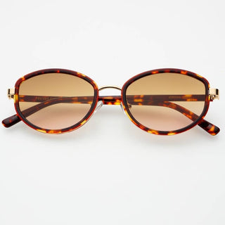 Jordan Acetate Oval Sunglasses - Amber Tortoise