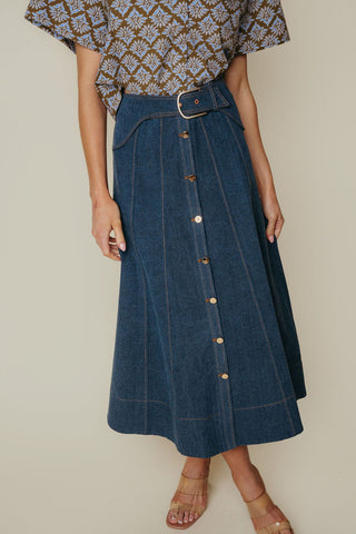 Silvie Skirt, Dark Denim