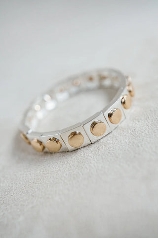 Geometric Bracelet, Silver