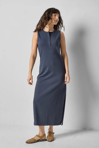 Henley Maxi Dress, Navy