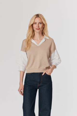 Puff Sleeve Blouse, Champagne