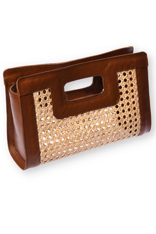 Wicker Clutch, Walnut