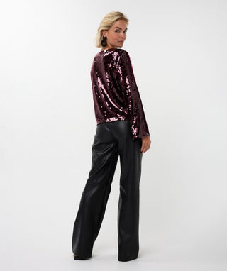 Sequin Maroon Blouse