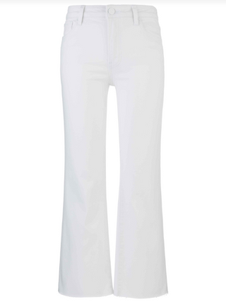 Kelsey High Rise Ankle Flare, Optic White