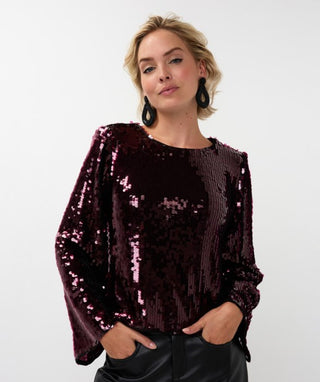 Sequin Maroon Blouse