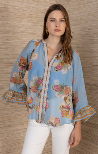 Aura Blouse, Blue