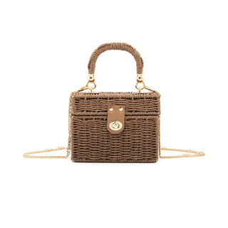 Lagos Rattan Bag, Brown