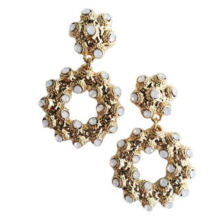 Coastal Crystal Halo Earrings