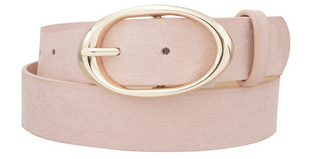Microsuede Organic Oval Buckle, Pink