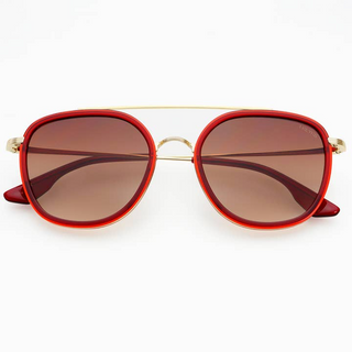 Weston Acetate Round Sunglasses - Red