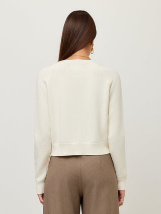Rawan Cardigan Sweater, Cream