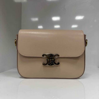 Elena Genuine Leather Handbag, Powder Pink