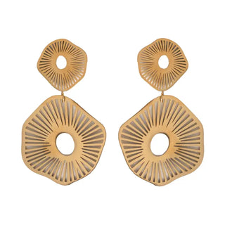 Gold Anemone Statement Earrings