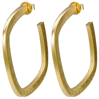 Square Elisa Hoop, Gold