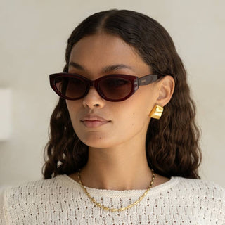 Ameli Acetate Cat-Eye Sunglasses - Red