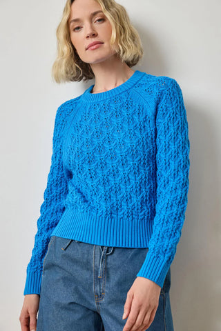 Easy Sleeve Raglan Sweater, Dutch Blue