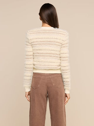 Ariadne Mixd Stitch Cardi, Ecru
