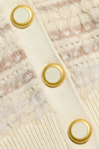 Ariadne Mixd Stitch Cardi, Ecru