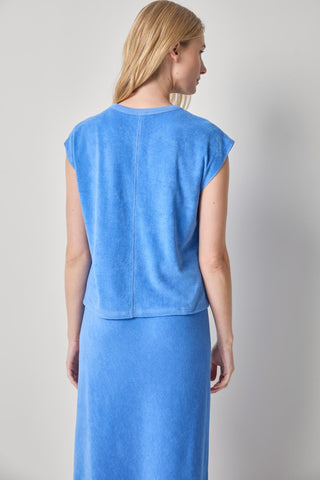 Terry Sleeveless Top, Ultramarine